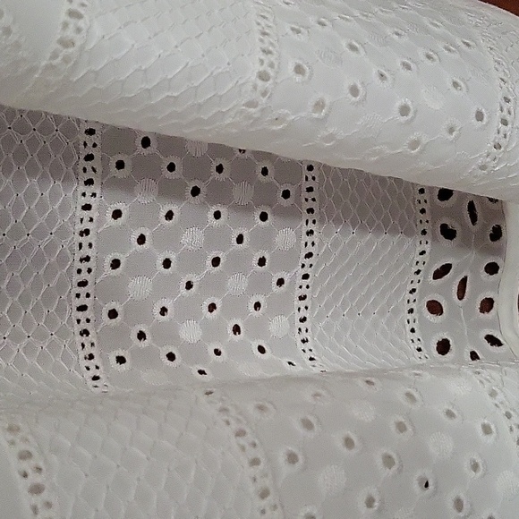 NWT Colcci Jeanswear Cream Embroidered HI/LOW Spagetti Strap Dress Womens Size L - Picture 7 of 16